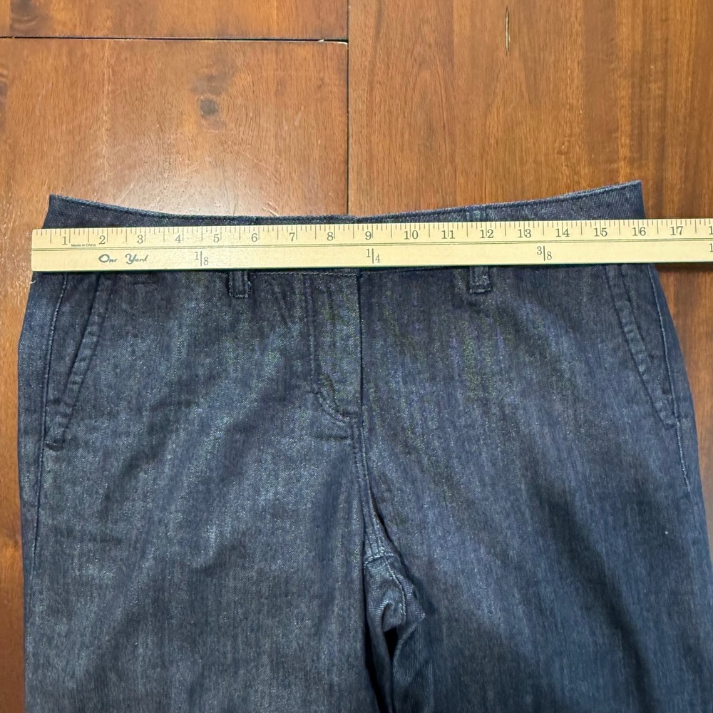 Talbots Womens Wide Leg Trouser Jeans Size 10 Petite Dark Wash Denim Classic - Picture 7 of 9